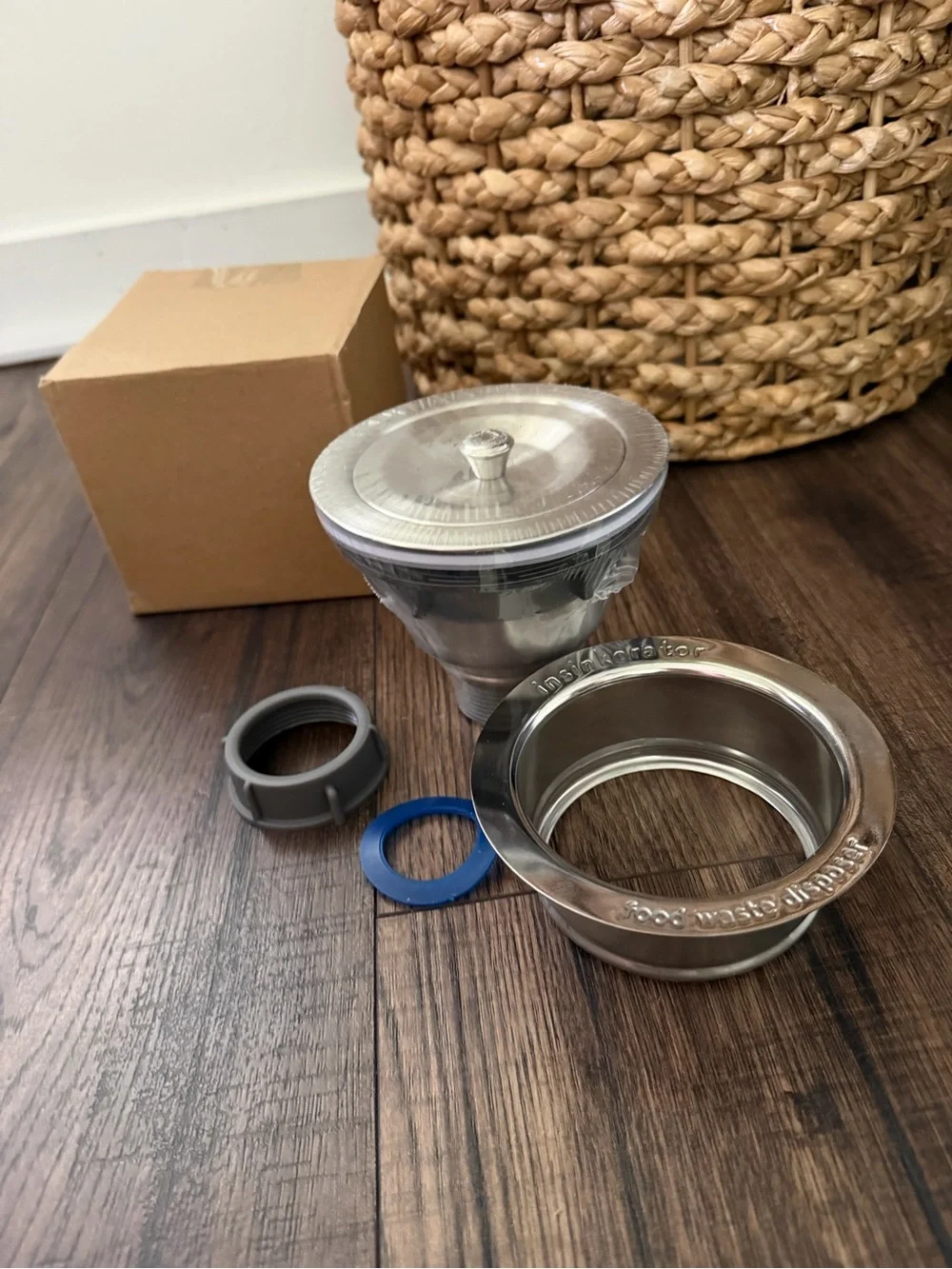 Stainless Steel Sink Strainer & Basket Set - Silver kit new
